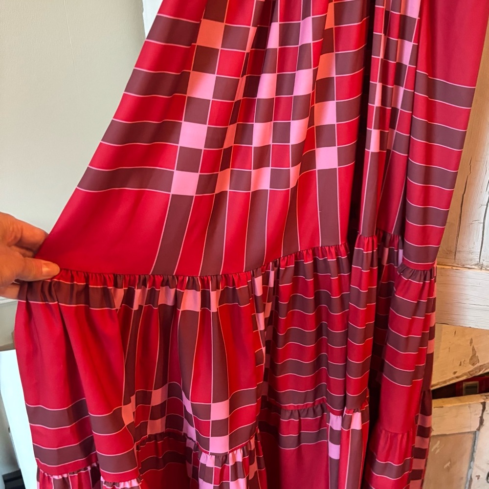 Red Patterned Maxi Dress - Picture 6 of 6